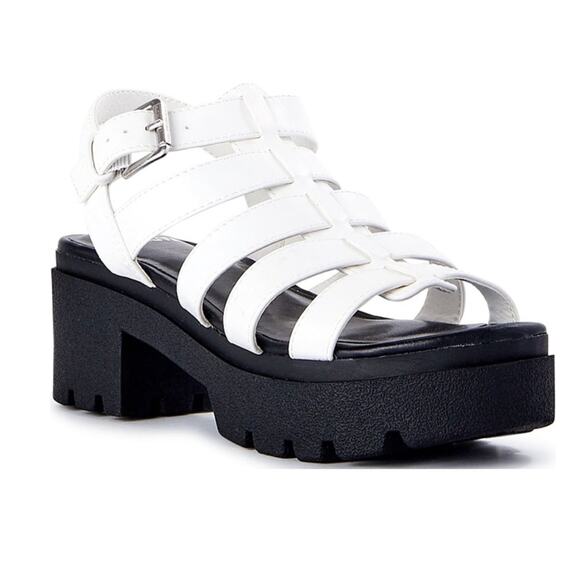 Madden NYC Chunky Fisherman Sandals Strappy Shoe White Women Size 9 NIB NEW - Picture 1 of 7